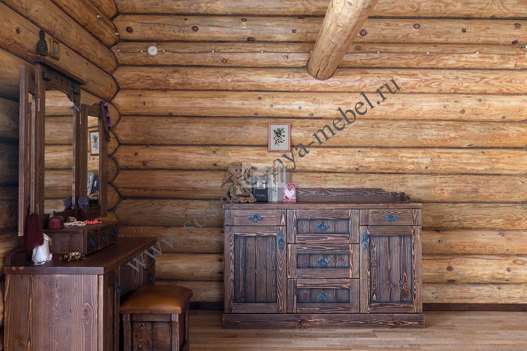 Абажур - элитная мебель под старину, состаренная мебель из массива дерева